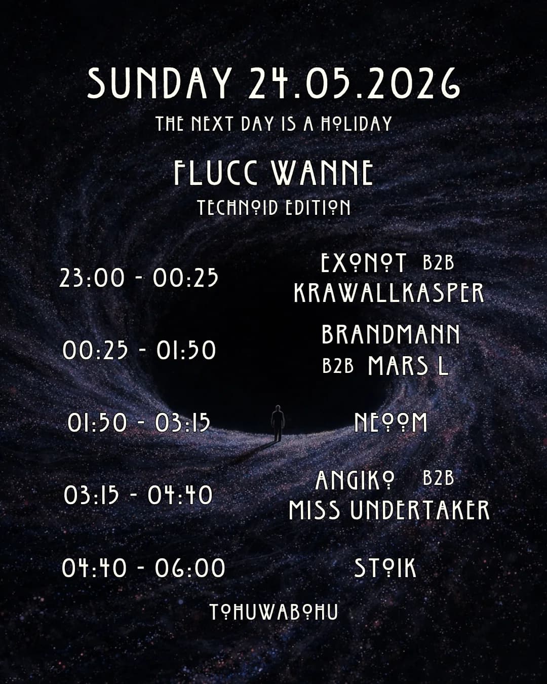 Lineup of Tohuwabohu - Technoid Edition
