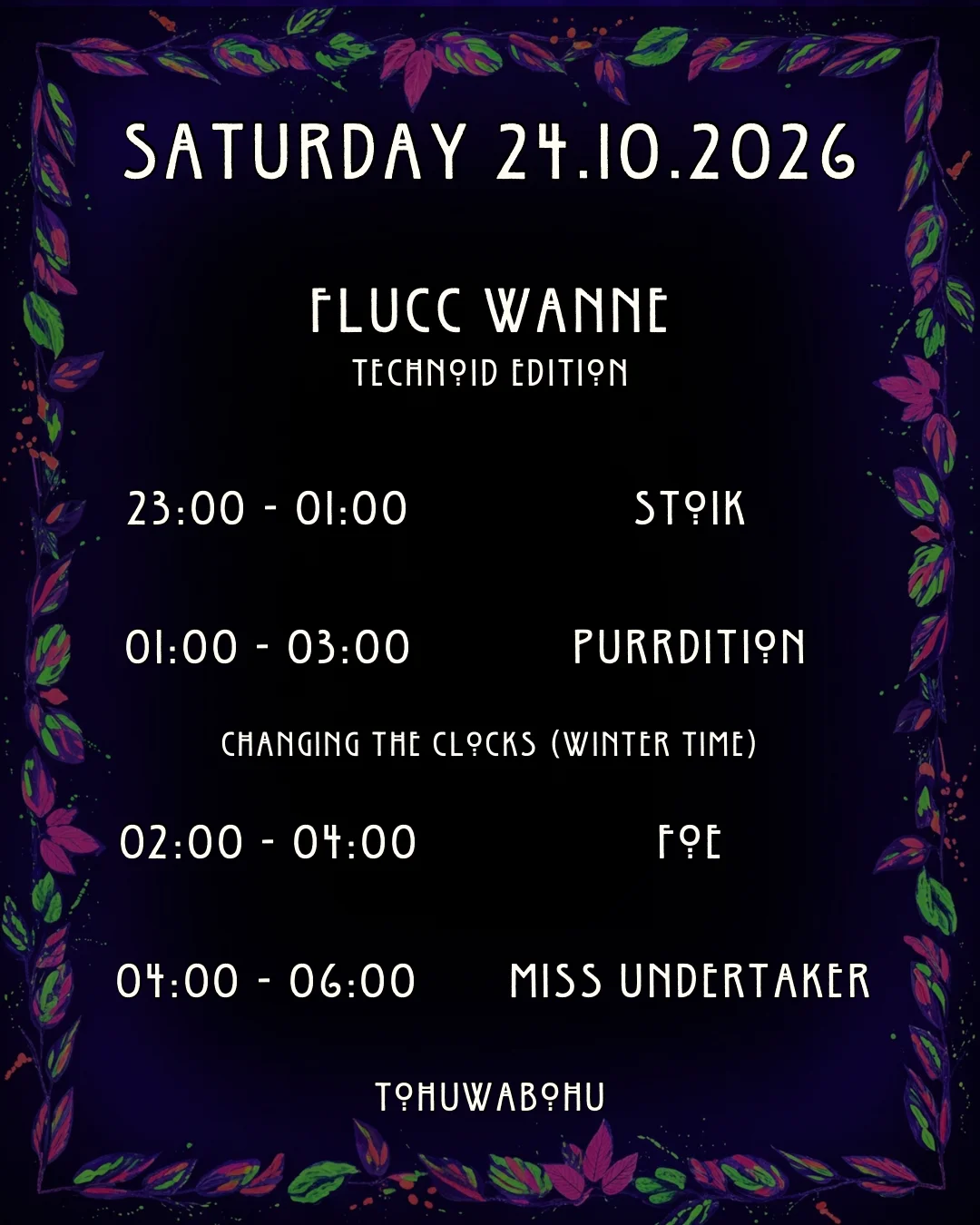 Lineup of Tohuwabohu - Technoid Edition